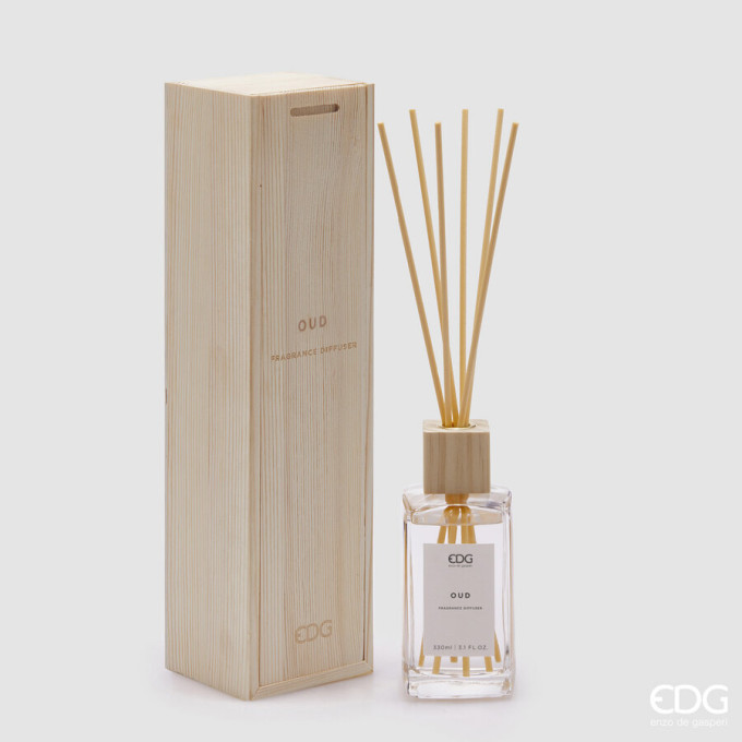 Difuzér OUD 330 ml sklo + dřevo