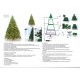 Strom svitící vánoční borovice 180cm