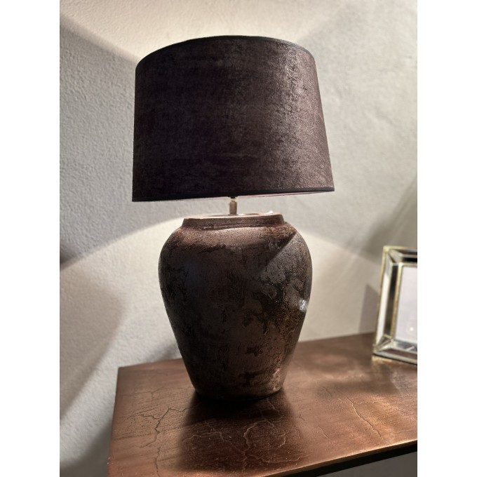 Lampa se stínítkem hnědá